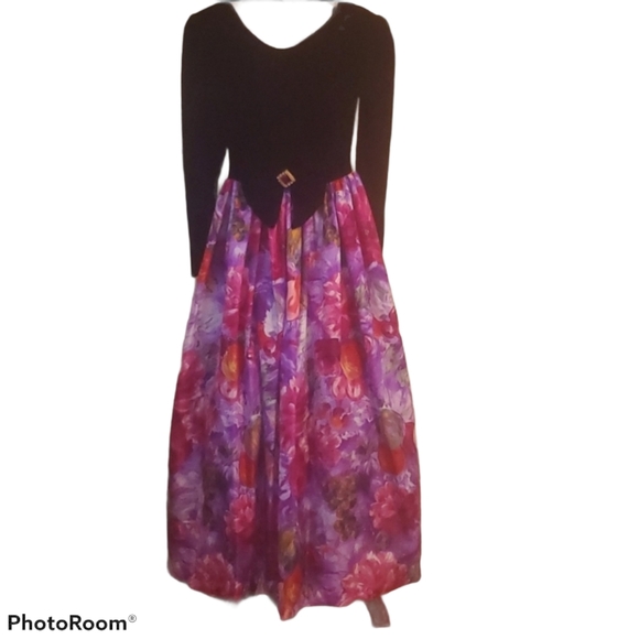 Jessica McClintock Dresses & Skirts - Jessica McClintock Party Event Velvet Floral Formal Dress